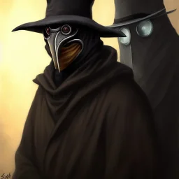 A portrait of a plague doctor, art by Satoshi Nakamoto trending on artstation