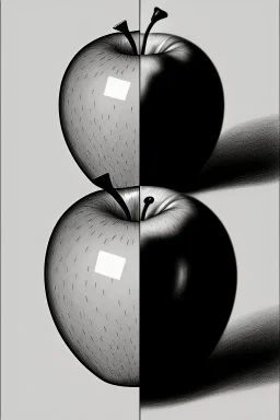 process of drawing an apple