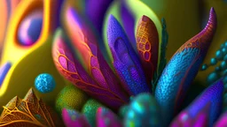 a high quality professional 3D render of organic macro realism coming to life, vibrant colors, intricate details, surreal, lifelike textures, dynamic composition, digital art, cinematic lighting, fantasy elements, abstract, vivid tones, depth of field, photorealistic, blend of nature and magic, 4k resolution, trending on artstation