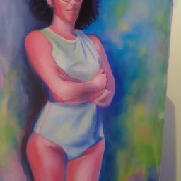 Full body portrait, painting, medium shot lady BangBang