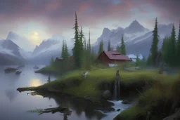 Peder Monk Monsted style, Alaska, summer