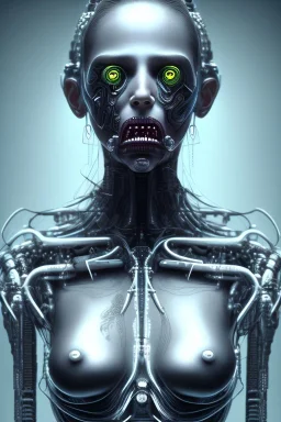 cyberpunk, head, women, portrai, open mouth, perfect skin, tron, cyborg , perfekt, real, dream, hr giger