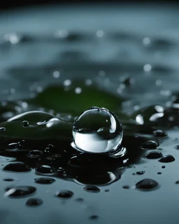Water drop falling close up high quality photo