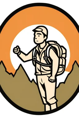 adventurer clip art simple two,tone