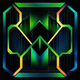 "Innovative, futuristic logo for 'JB AI Art' - blending abstract 'JB' monogram with advanced AI-inspired elements. Vibrant gradient colors (blue, green, metallic) convey computational power and the intersection of art/technology. Geometric shapes, interconnected lines, and 3D wireframe details suggest AI engineering prowess. Visually striking, memorable mark that communicates the studio's cutting-edge, AI-driven capabilities."