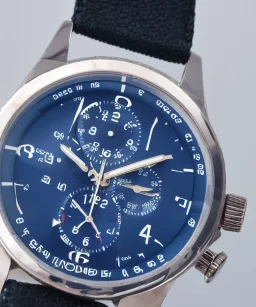 wristwatch chronograph deep blue