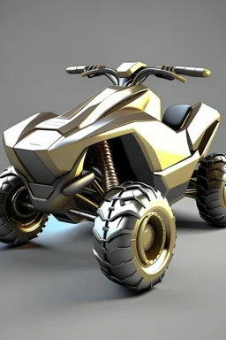 lowpoly metallic atv