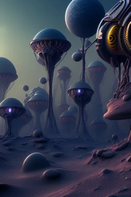 alien STRANGE WORLDS, 8k, finely detailed, photo realistic.