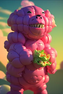 popcorn monster ,delicate colors in the foreground, full of details, smooth, light effect，vaporwave colorful, smooth, extremely sharp detail, finely tuned detail, ultra high definition, 8 k, unreal engine 5, ultra sharp focus