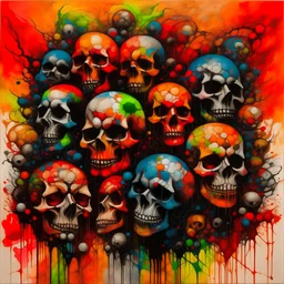 Seven days to death abstract art