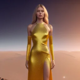 beautiful cosmic golden male, long hair, nice smiling, delicate colors, beautiful glamour galactic golden dress, ultra sharp focus, 8k, unreal engine 5, extremely sharp detail, light effect, soft light atmosphere of a spaceship, smooth, full of details, face in front, complete vision of face and body