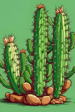 Diseño de un cactus estilo vaquero