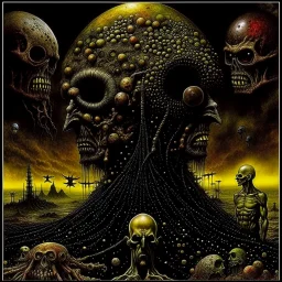 Abstract surreal horror, heavy metal album art "CRADLE OF FILTH", artistically grotesque, cosmic lights and shadows, by Max Ernst and victor Pasmore and Vladimr Kush and Zdzislaw Beksinski