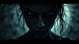 surreal abstract fade human portrait, lack black eyes, Darkness is sometimes, it is the moment of realization. The shadows rising from the depths are not merely terrifying; they are the offspring of our minds, surreal abstract things andt shapes, . darkness looking me, and eating face, body, close up the crepy stunning portrait, shadows, evil darkness, surreal, thiller vibe, background vortex, abyss,crepy vibe, intricate details, cinematic