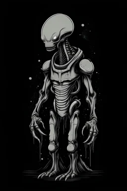 Minimalistic paint of Alien