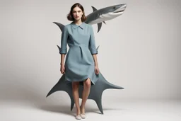 наряд платье что напоминает акулу стилем