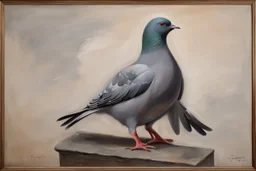 Pigeon 19th painting