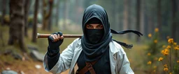 female ninja doctor in the wild