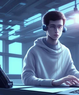  Akira, a young hacker and rebel, sat at his computer, typing furiously as he tried to crack the security systems of the corrupt megacorporation he was targeting.