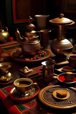 crre un moi un ensemble d'image pour decoré un café chicha marocain