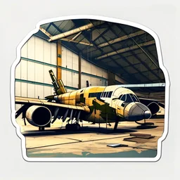 sticker of a hangar