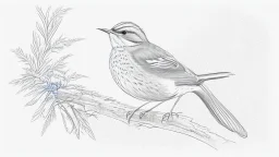 Detailed drawing of a bird on a white background