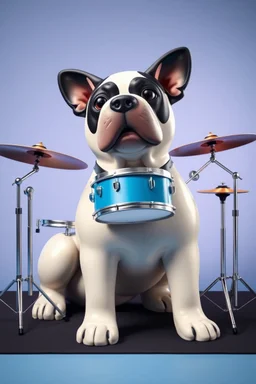 dog shaped like a drumset