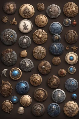 fantasy medieval buttons