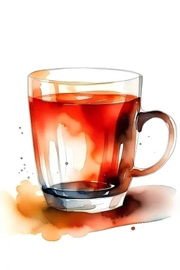 watercolor drawing coffee glass cup