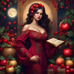 yalda night ,add hafez book, and winter fruits ,beautiful sexy girl