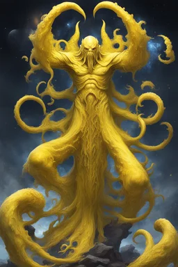 yellow elder god of ballance and perfection inhumane cosmic yellow paint