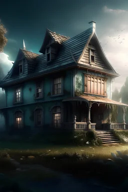 Fantasi sebuah rumah yang ada di dunia gaib