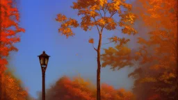 fall tree wonder Street light by Andrea del sarto