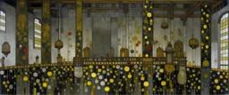 A gray ferro factory painted by Gustav Klimt