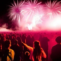 Creepy photo of new years eve rave