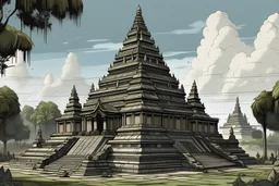 illustrasi gambar candi prambanan