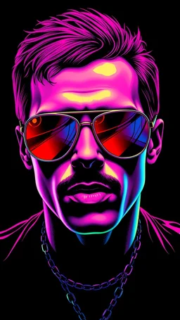 WPAP Pop art style Accurate Freddie Mercury Sunglasses outside emboss 3d shiny cubis mirrors glass minimalist Neo Surrealisme Unique surrealistic artwork brutal multicolor neon colors,find details,UHD neons,black background