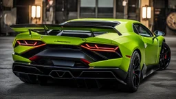 Lamborghini challenger , desktop wallpaper, 4K rear view, center