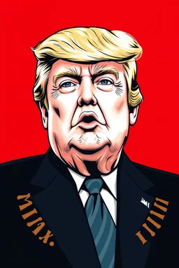 trump in the style of wahol