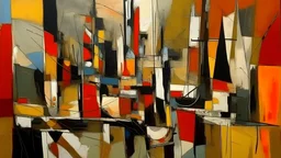 Best of 1900 to 1970, abstract art, small details, best contrast, huge work, modern art, in one painting.