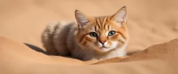 rocket ship sand cat in burrow