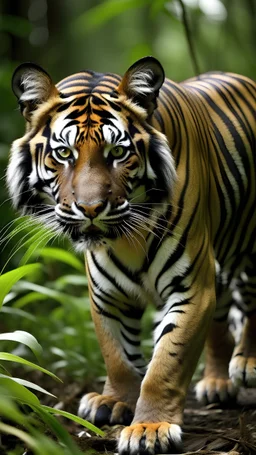 postur lengkap harimau sumatera