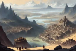 Lankhmar is richly described as a populous and labyrinthine city rife with corruption. It is decadent or squalid in roughly equal parts and said to be so shrouded by smog that the stars are rarely sighted (the city's alternate name is "The City of Sevenscore Thousand Smokes"). Located next to the Inner Sea, Lankhmar is visited by ships from across Nehwon and is the starting point for Fafhrd and the Mouser's many sea voyages.