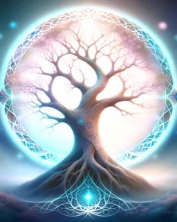 /imagine prompt: Fantasy-themed digital painting showcasing Style: Whimsical blend of colors evoking the magic of babyhood. Subject: Elaborate mandala with enchanting patterns. Setting: Nested within the branches of a mystical, pastel-colored tree. Composition: Mandala intricately woven into the tree branches. Lighting: Magical glow emanating from the mandala and surrounding foliage. Additional Info: Fireflies dancing around, adding a touch of enchantment. --ar 16:9 --stylize 400 --style raw --v