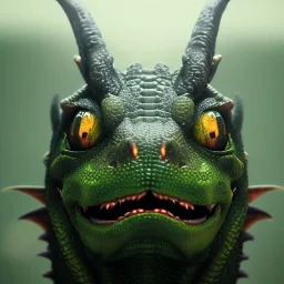 green dragon, dragon portrait, portrair, dragon head, dragon face, big eyes, smile, dragon with fathers, happy, 8k resolution, high-quality, fine-detail, fantasy, incredibly detailed, ultra high resolution, 8k, complex 3d render, cinema 4d