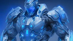 High Tech cyber armor blue