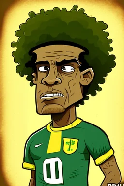 Douglas Louise Brazilian football player ,cartoon 2d
