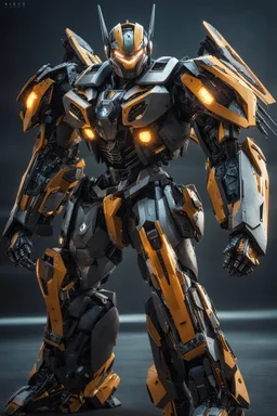 Robot transformer in a robot army, weapon, super suit with spikes on his arms and shoulders, explode, hdr, (intricate details, hyperdetailed:1.16), piercing look, cinematic, intense, cinematic composition, cinematic lighting, color grading, focused, (dark background:1.1) by. Addie digi