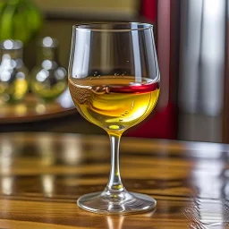 wine glass filled with piss