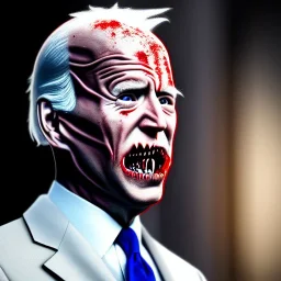 Ultra realistic image, joe biden zombie, zombie performance, skull, grey glow eyes. green blood, torn arm, night, walking twisted, waist up view, thriller style, dark ambient, highly detailed, White House background, concept art, unreal engine 5, god rays, ray tracing, RTX, lumen lighting, ultra detail, volumetric lighting, 3d, finely drawn, high definition, high resolution.